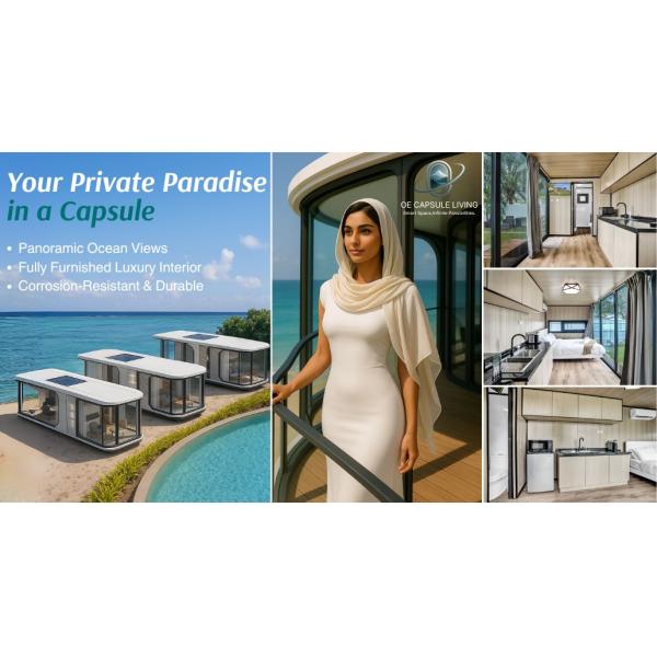 Luxury Bedroom Living Room Modern Prefab Smart Tiny Space Capsule Mobile Modular Container Capsule House Hotel