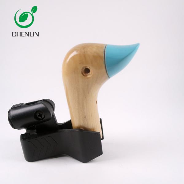 Cat Head Wooden Umbrella Handle Hand Carved Crack Resistant