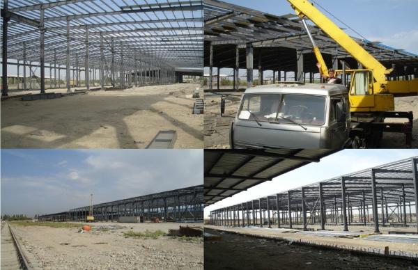 Prefabricated Galvanized Light Construction Steel Structure with Convenient Transportation