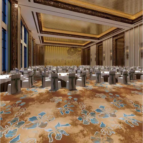 25*4M or Support Custom Sizes Nylon Hotel Floor Carpet Red Rectangle Modern Design
