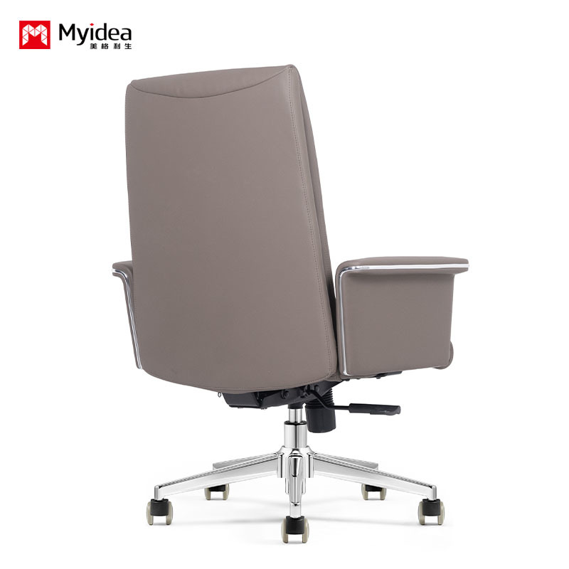 Luxury Executive Leather Desk Chair – Crafted with Soft Yet Tough Premium Leather, Featuring Pneumatic Seat Height Adjustment and Smooth Tilt/Tension Control for All-Day Comfort