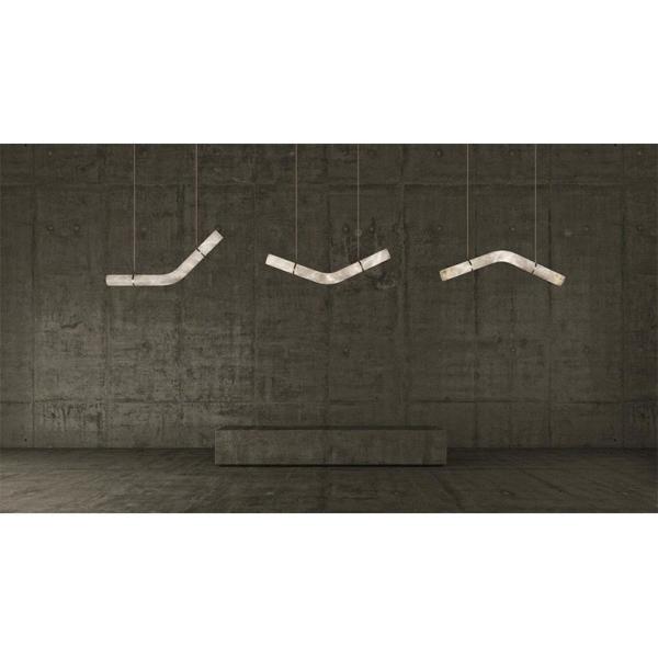 Modern Luxury LED Pendant Light Factory Price Large Alabaster Chandelier Designer Restaurant Hotel Office DIY Lighting Fixtures