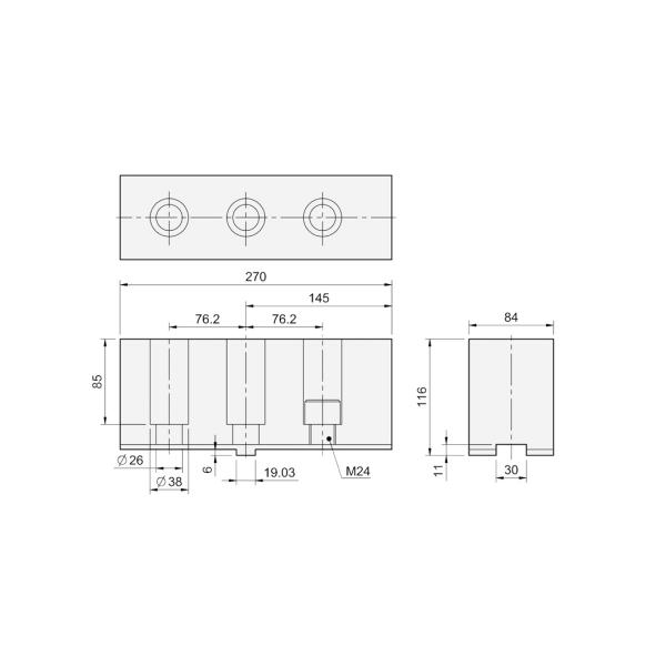Maxila macia para o mandril da energia hidráulica