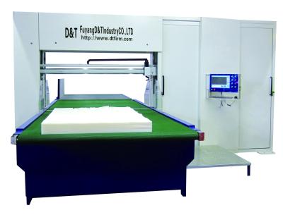40m/Min Foam Upright CNC Dual Blade Sponge Cutting Machine Cut 3D Shapes