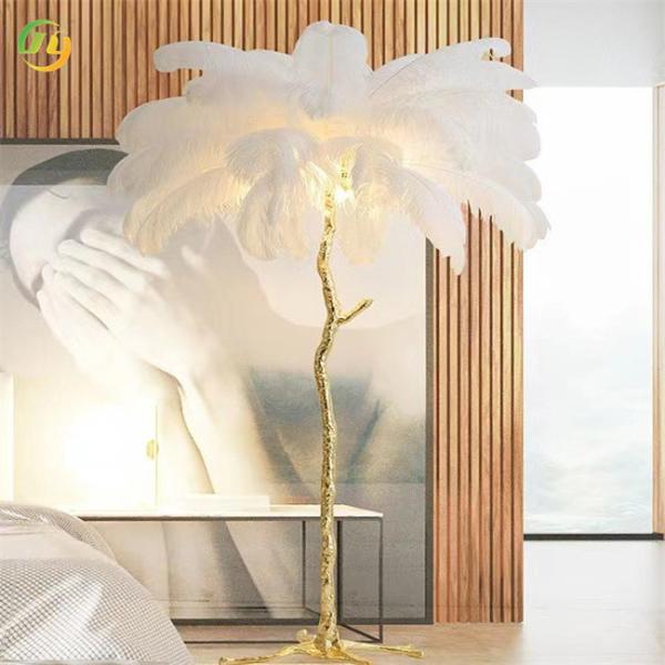 Feather Designer Luxury Modern LED Led Lâmpada de Chão Moderna Lâmpada de Chão Interior