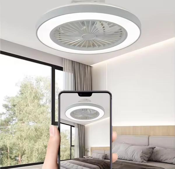 2025 Hotsale d'été ventilateur de plafond lumière pour la chambre à coucher maison minuscule 50cm ventilateur de plafond avec lumière 72W y compris le contrôle à distance APP