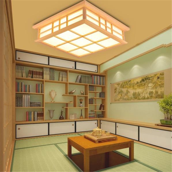 Ceiling Lights Japanese Style Tatami Lamp LED Wooden Ceiling Lighting Dining Room Bedroom Lamp(WH-WA-31)