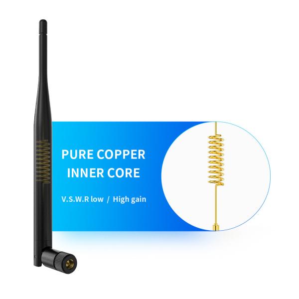 2400-2500 MHz/5000-5800 MHz/600-6000 MHz Antenne de canard en caoutchouc sans fil pour intérieur / extérieur