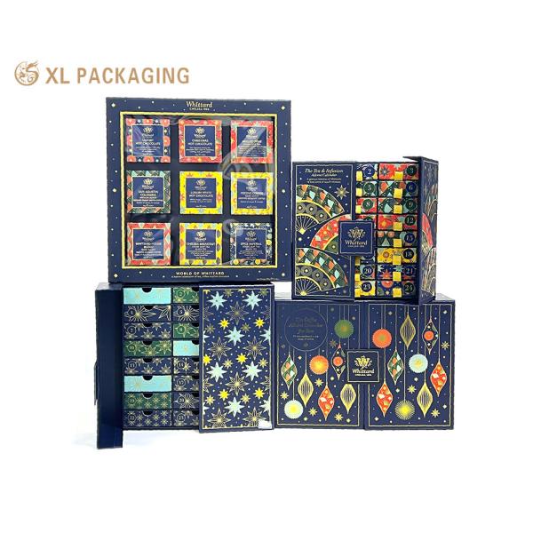 XL Packaging Custom Luxury Boxes Custom Empty Christmas Advent Calendar Packaging Box Makeup Jewelry Box For Chocolate