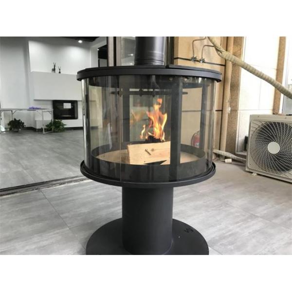 European Cold Rolled Steel Suspended Fireplace Wood Burning Stove With Annular Glass