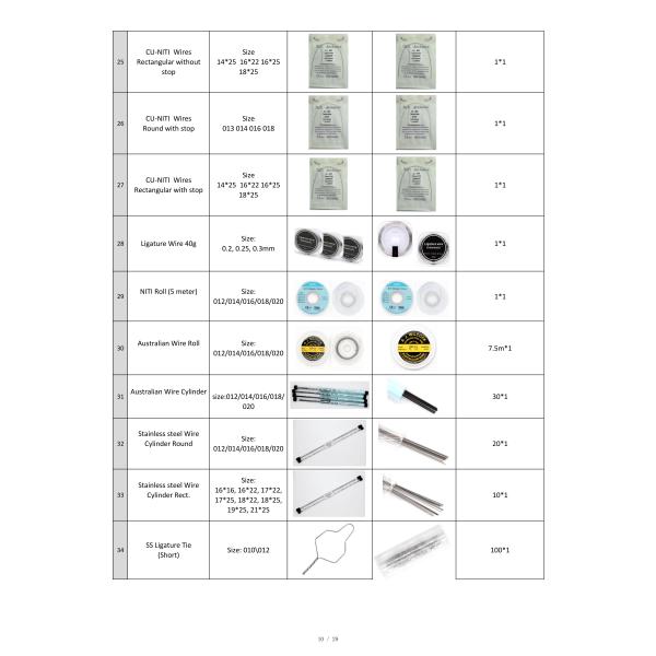 ALS retenedor de alambre ortoflex 0.0155 0.0175 0.0195 Para el tratamiento de ortodoncia de clase I