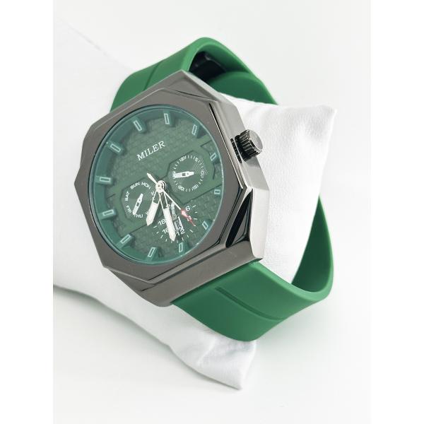 Мужские роскошные часы водонепроницаемые светящиеся автоматические лунные даты силиконовые свободные часы кварцевые мужские