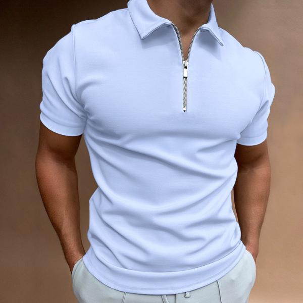 Etiquetas personalizadas camisa de polo masculina poliéster Spandex respirável fechadura Manga curta