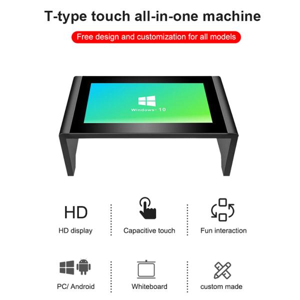 Smart Touch LCD Multi Touch Coffee Table 43 Inch Customization With Windows