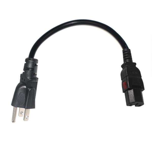 NEMA 5-15 から IEC C15 AC 電源コード 16AWG-18AWG パソコン用