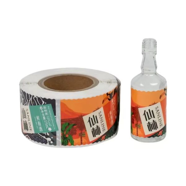 Factory Custom Embossed Private Label Packaging Set Alcoholic Whisky Juice Beer Mineral Water Drink Bottle Packaging Labels