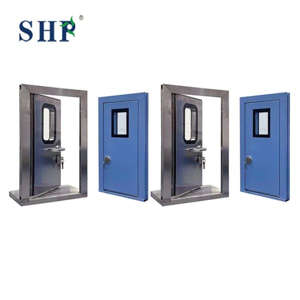 Thermal Insulation Stainless Steel 304 Single Double Laboratory Doors for GMP Hospital
