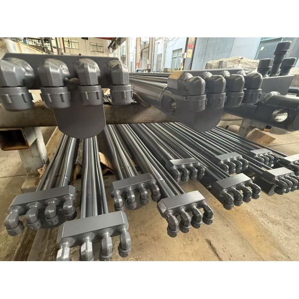 Hard Chrome Plated Steel 2 Stage Telescopic Hydraulic Cylinder Double Acting