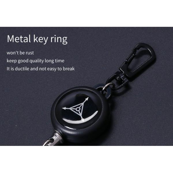 Deyi Badge Reel Heavy Duty Retractable Keychain With All Metal Carabiner Key Ring Fishing Cycling Hiking