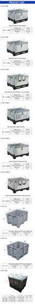 Big Plastic Crates Heavy Duty Bulk Storage Containers Large Collapsible Pallet Box Recyclable Bulk Cargo Storage Foldable Pallet Box Industrial Commercial Stackable Plastic Pallet Box