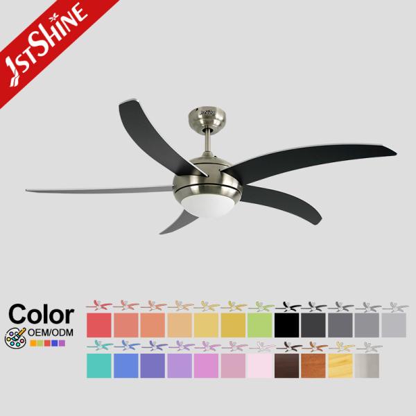 Lâmpada de ventilador de tecto moderno com 5 lâminas Mdf motor DC silencioso poupança de energia