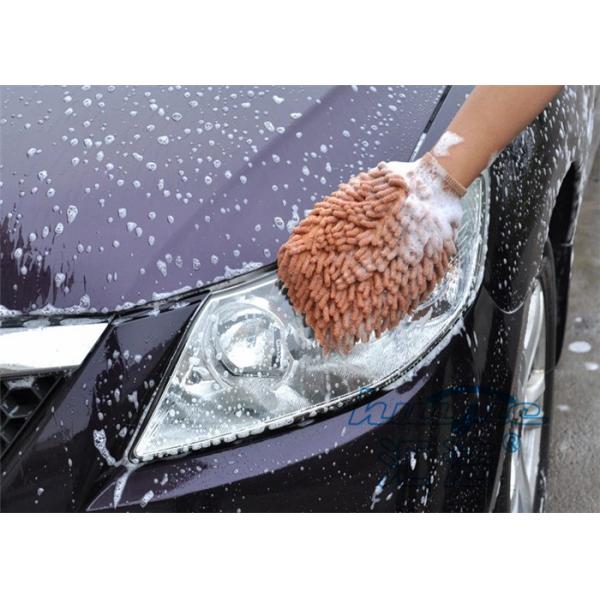 Перчатка 100% мытья Microfiber полиэфира с эластичным тумаком, перчатками запитка автомобиля
