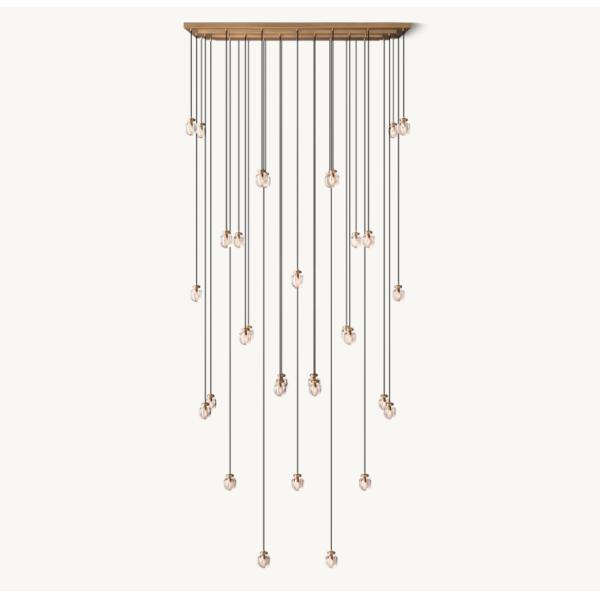 Кухня жемчуг прямоугольник K9 кристаллическое стекло люстра 110V-220V