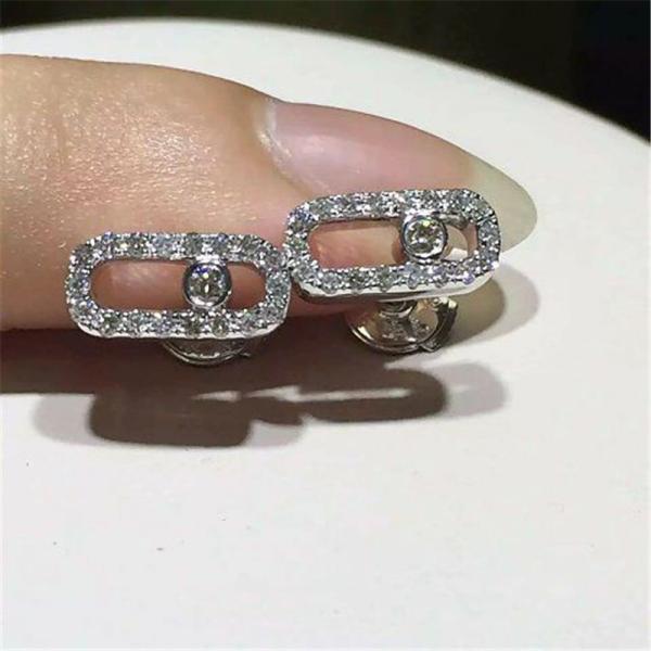 Luxury jewelry Mk With diamond stud earrings 18k white gold yellow gold rose gold diamond Stud earrings