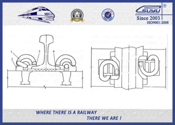 60Si2MnA Fastening Systems Rail E Type Clip，rail elastic clip