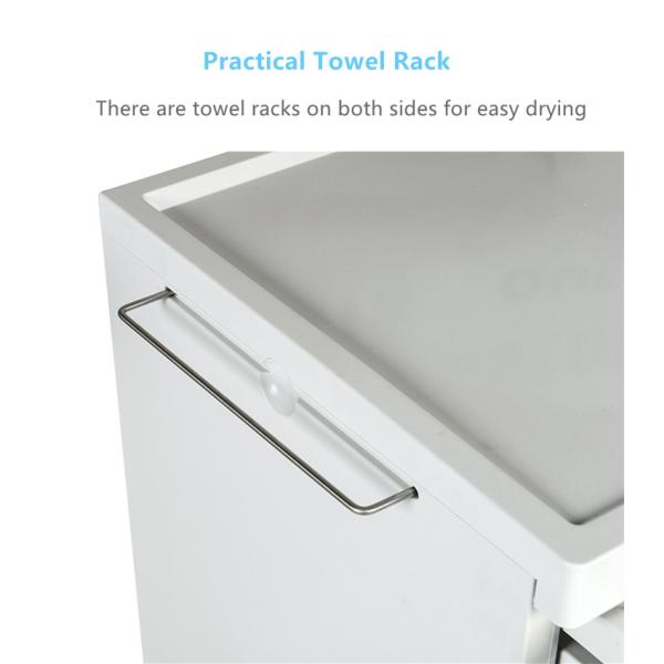 Multifunctional Adjustable Medical Bedside Table Hospital Durable Steel Lockers