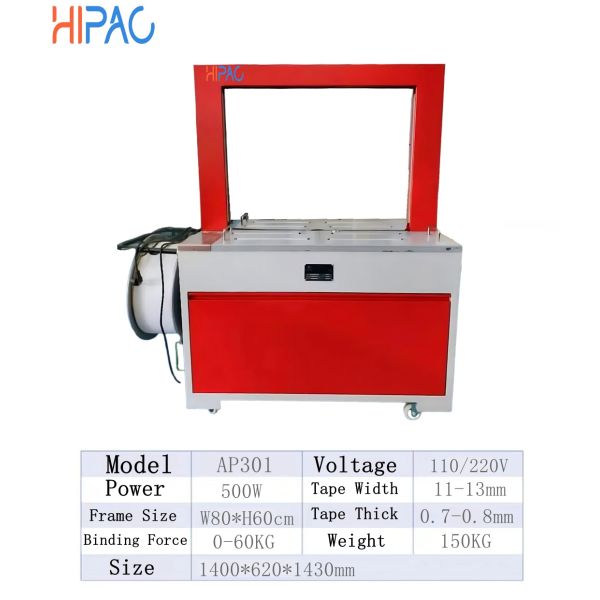 HIPAC AP301 Fully Automatic Strapping Machine Wooden Box and Carton Box Strapper  High-quality Factory Strapping