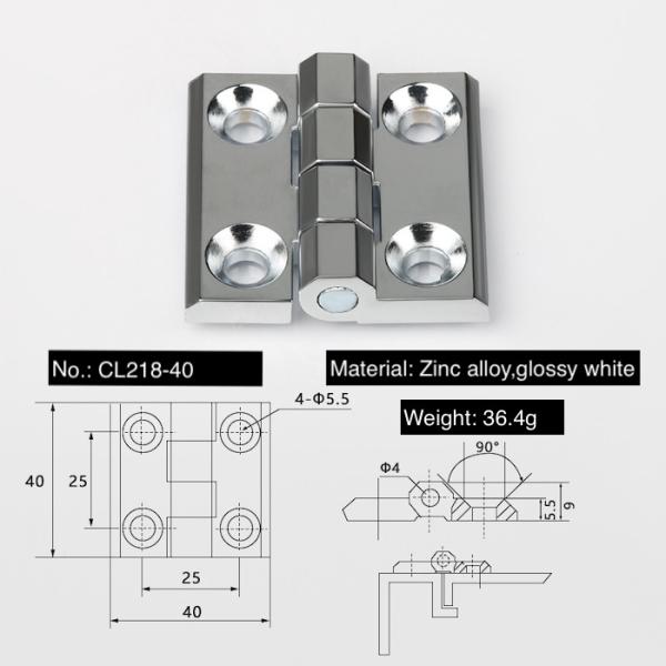 Heavy Duty Metal Die Casting Zinc Alloy Case Cabinet Chain Hinges Strong Bearing Capacity