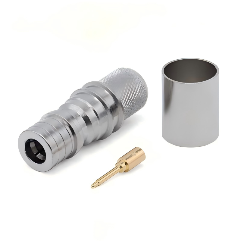 RF Connector 4.3-10 Male Right Angel Minidin Connector For 1/4 Super-flexible Cables