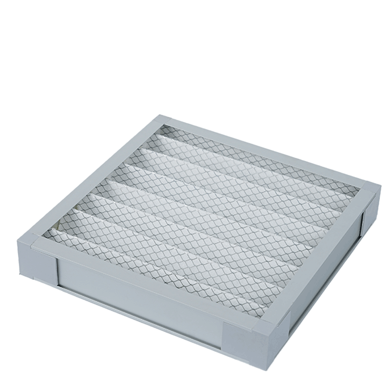 Industrial Multilayer HEPA V Bank Air Filter Screen Metal Frame Custom