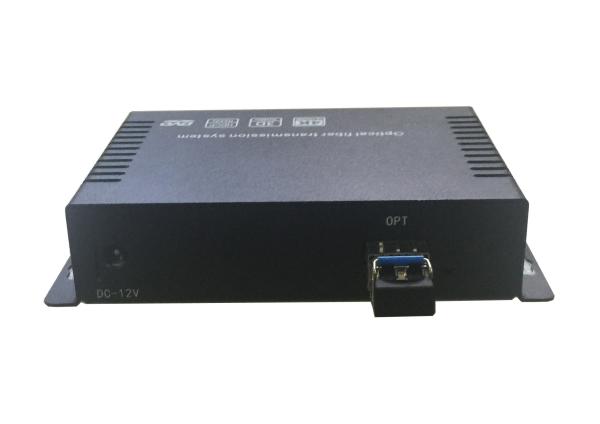 12G-SDI fiber optic extender over single core fiber with fiber cable backup option