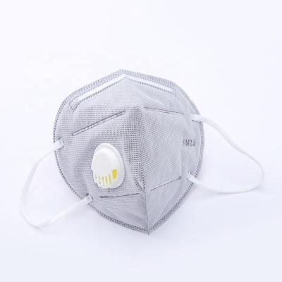 Grey Activated Charcoal Pollution Mask Folding Halfpiece Respirator With Adjustable Headband