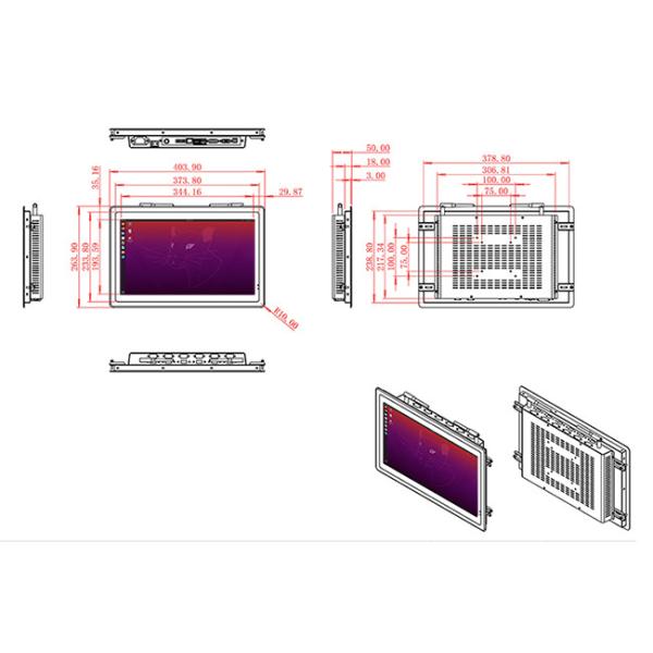 15.6-Inch Panel-Mount Linux Touch Screen for Smart Manufacturing and Digital Signage