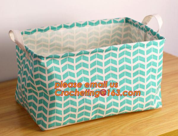 dirty clothes storage flower printed canvas folding basket ,laundry basket, Handicrafts clothes hamper/laundry basket