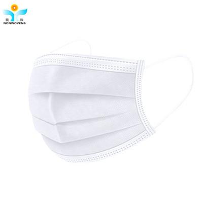 50 Pcs/Box 3 Ply Melt Blown Ear Loop Medical Mask White / Blue Color 17.5cm * 9.5cm