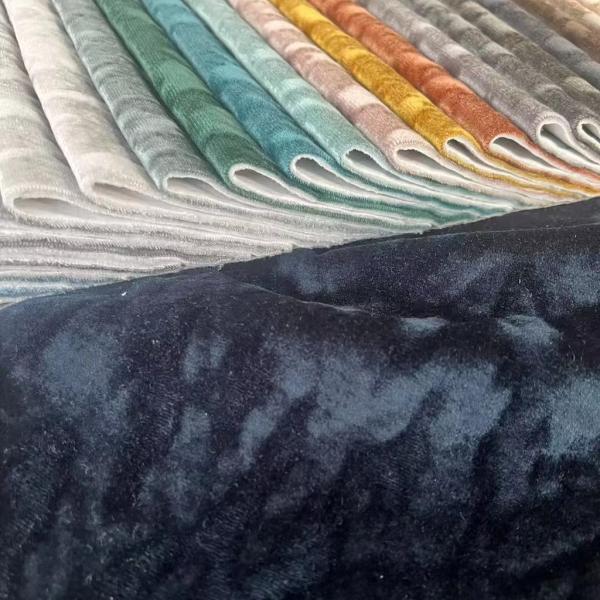 100% Polyester Plush Velvet Fabric High Durability Home Textile Fabric For Furniture