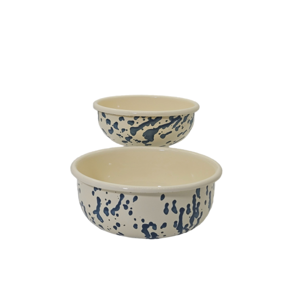 Multi-size Enamel Splatter Rice Bowl Carbon Steel Food Container Speckle Enamel Tableware