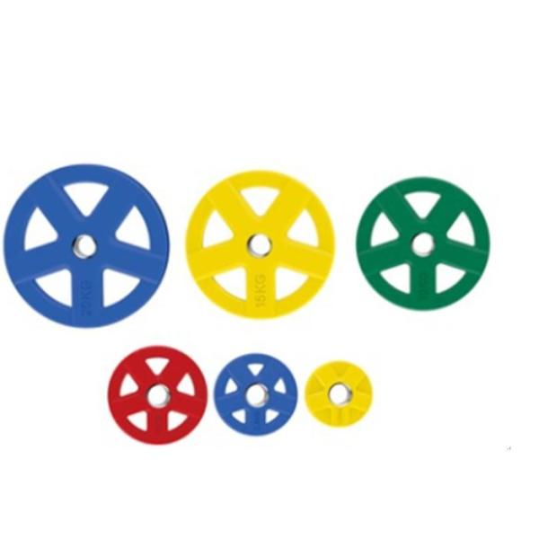 Low Noise Weightlifting Plates Rubber Coated Versions High Impact Resistance Durable Plates Designed for Heavy Duty Gym