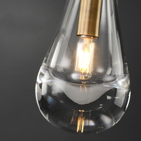 Nordic Glass Pendant Light Water Drop Shape Gold/Black Dining Room Rain Pendant Lamp(WH-GP-143)