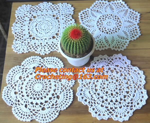 Handmade crochet Pure manual processing wool woven mat cup mat, handmade cup mat