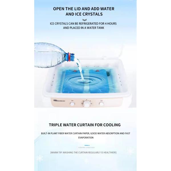 Large Industrial Electric Air Cooler Portable Refrigeration Fan for Air-conditioning