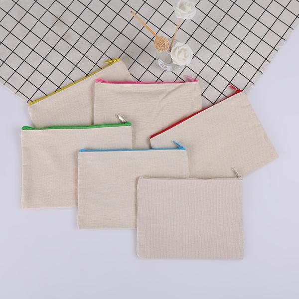 Customized Logo Print Canvas Pencil Bag for Customer Requirements