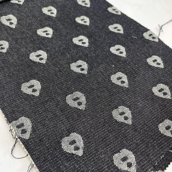 10 Oz Jacquard Organic Cotton Denim Fabric In Bulk 90% Cotton 10% Polyester