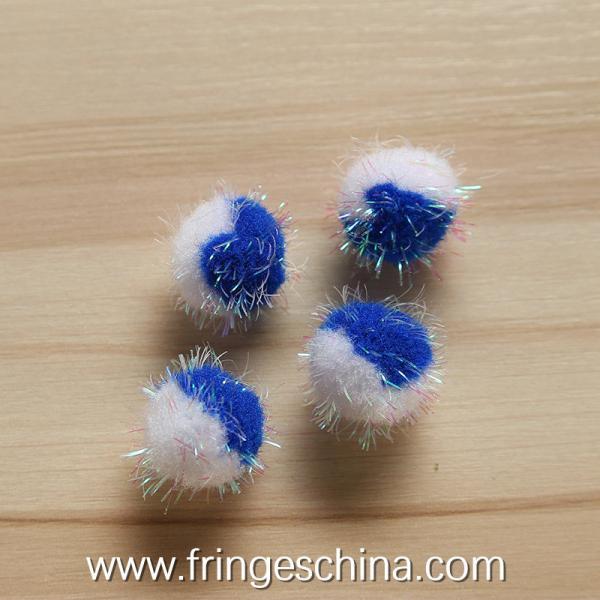 Wholesale Colorful Glitter DIY Pom Pom Ball For Costume Christmas Decoration