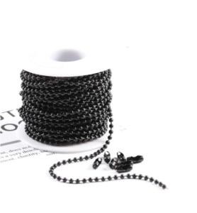 Función Cadena de rodillos de acero inoxidable Pre-cortado 2.4mm Cadena de bolas