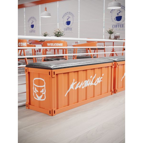 Industrial Oil Drum Bench Commercial Wrought Iron Benches Indoor
